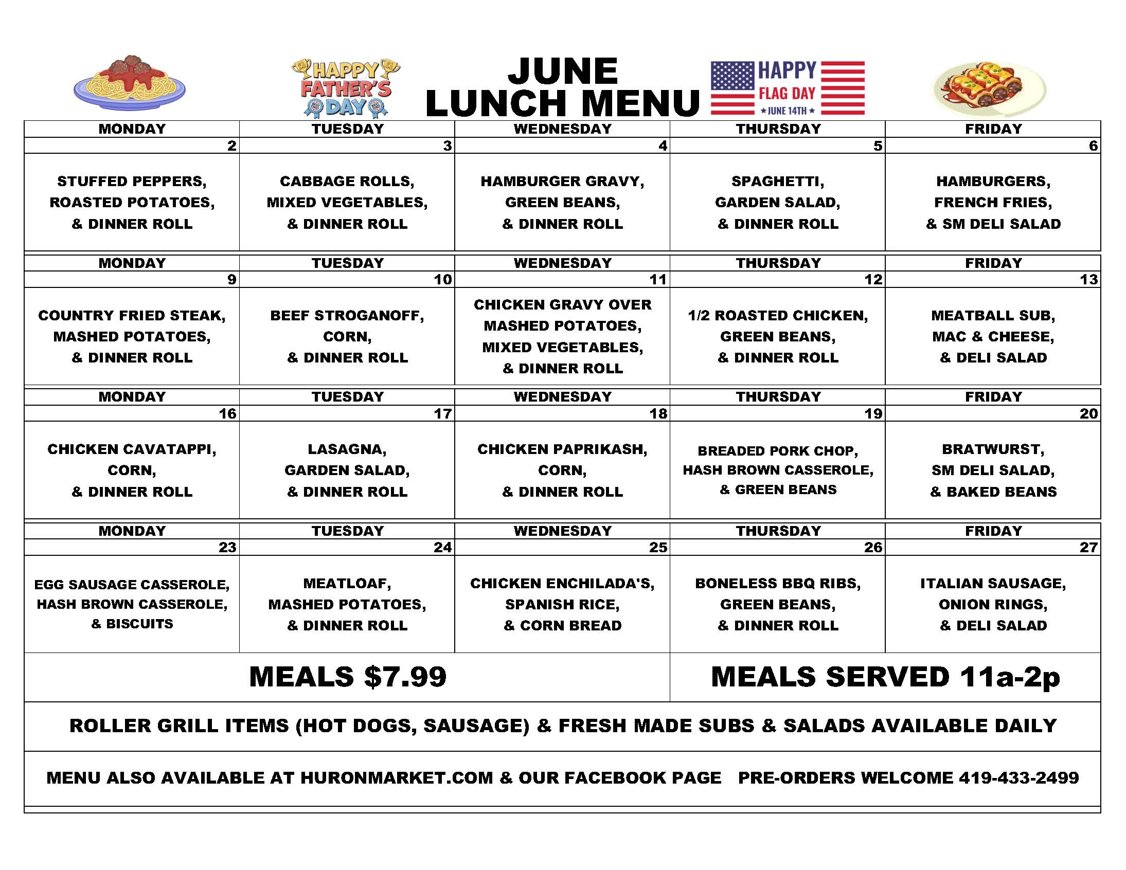 Lunch Menu