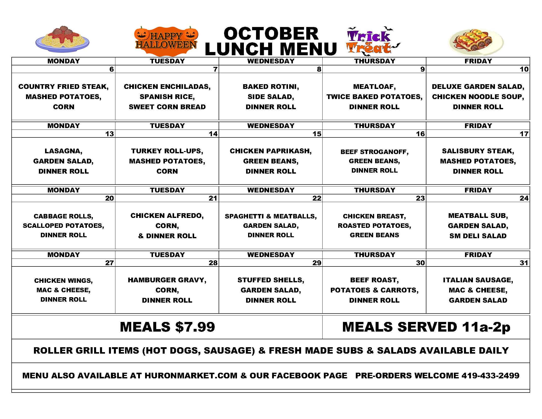 Lunch Menu